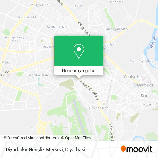 Diyarbakır Gençlik Merkezi harita
