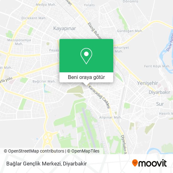 Bağlar Gençlik Merkezi harita