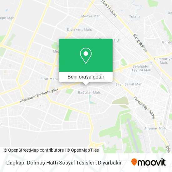 Dağkapı Dolmuş Hattı Sosyal Tesisleri harita