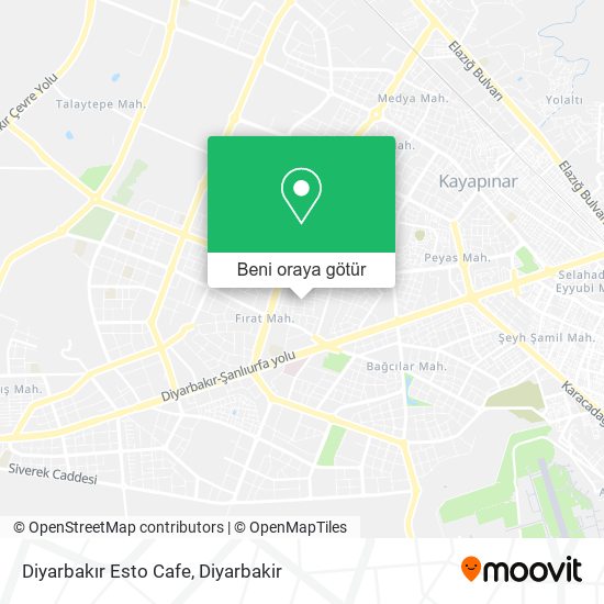 Diyarbakır Esto Cafe harita