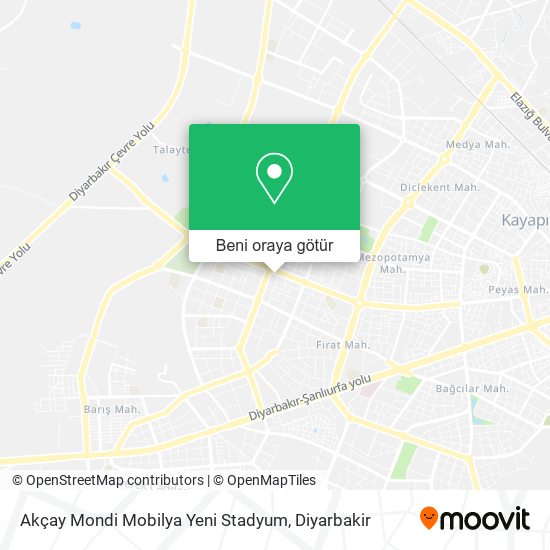 Akçay Mondi Mobilya Yeni Stadyum harita