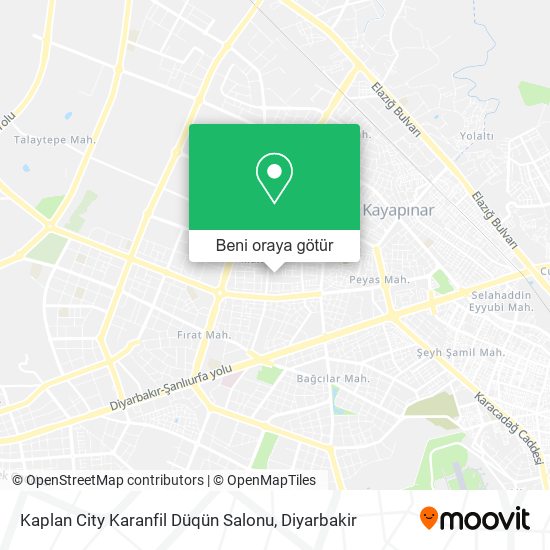 Kaplan City Karanfil Düqün Salonu harita