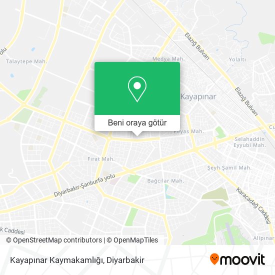 Kayapınar Kaymakamlığı harita