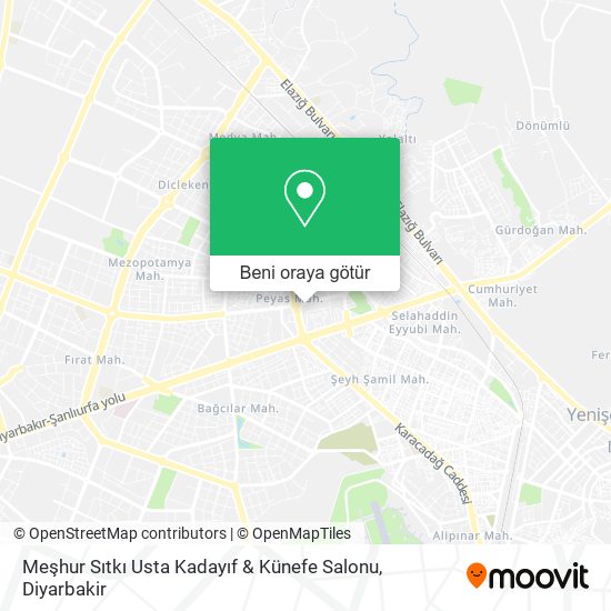 Meşhur Sıtkı Usta Kadayıf & Künefe Salonu harita