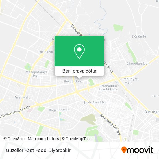 Guzeller Fast Food harita