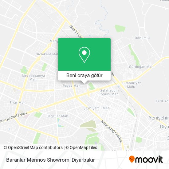 Baranlar Merinos Showrom harita
