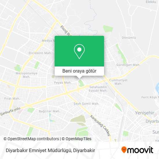 Diyarbakır Emniyet Müdürlügü harita