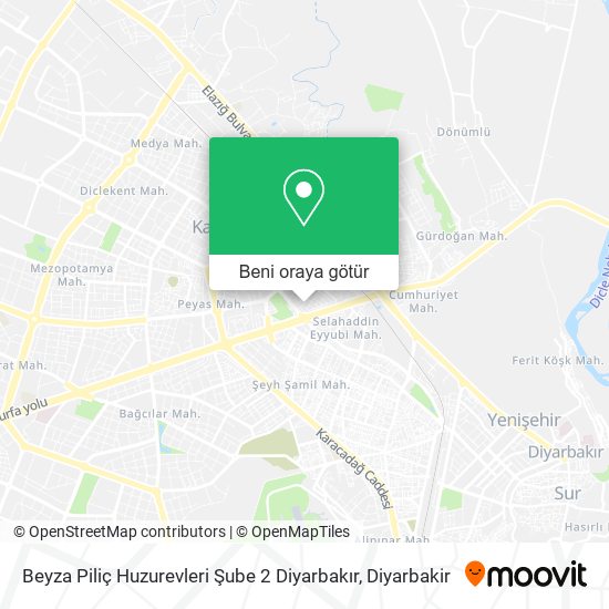 Beyza Piliç Huzurevleri Şube 2 Diyarbakır harita