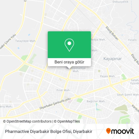 Pharmactive Diyarbakir Bolge Ofisi harita