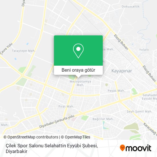 Çilek Spor Salonu Selahattin Eyyübi Şubesi harita