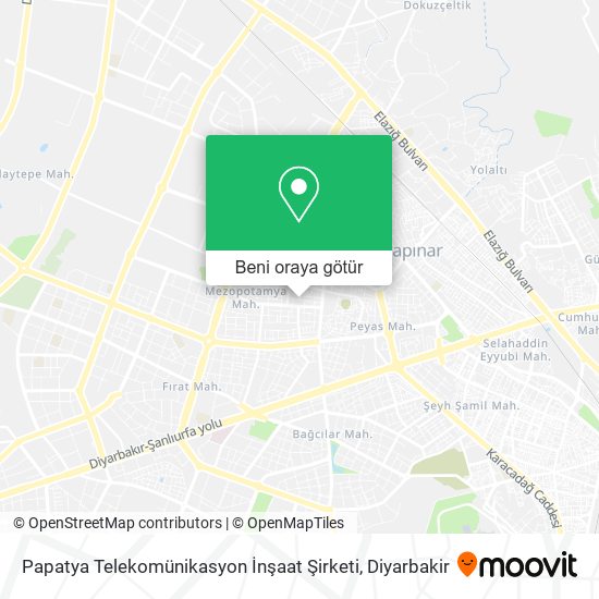 Papatya Telekomünikasyon İnşaat Şirketi harita