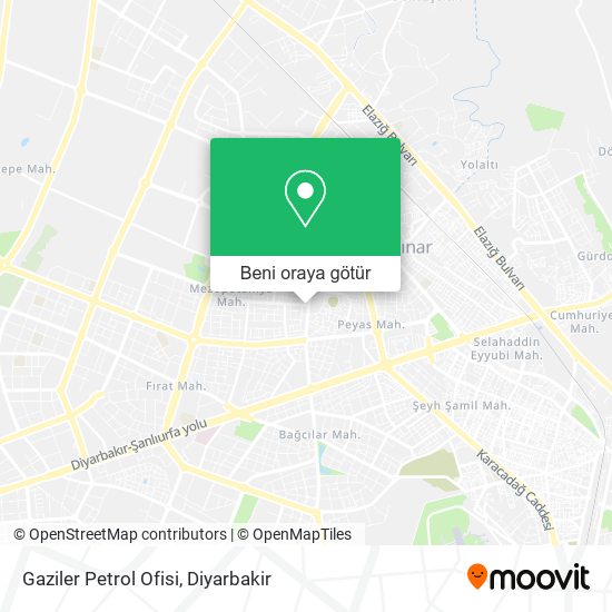 Gaziler Petrol Ofisi harita