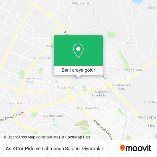 As Attor Pide ve Lahmacun Salonu harita