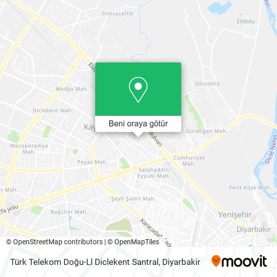 Türk Telekom Doğu-Ll Diclekent Santral harita