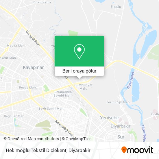 Hekimoğlu Tekstil Diclekent harita