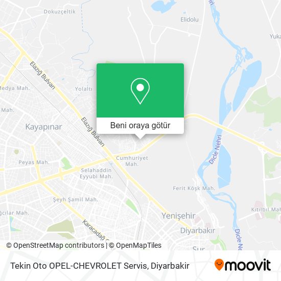 Tekin Oto OPEL-CHEVROLET Servis harita