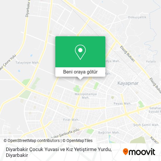 Diyarbakir Çocuk Yuvasi ve Kız Yetiştirme Yurdu harita