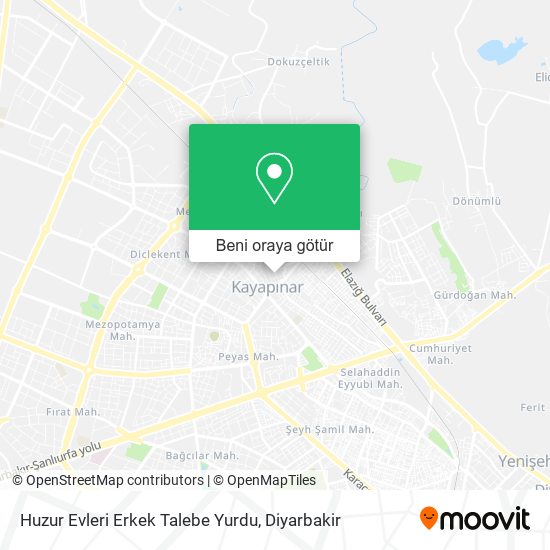 Huzur Evleri Erkek Talebe Yurdu harita