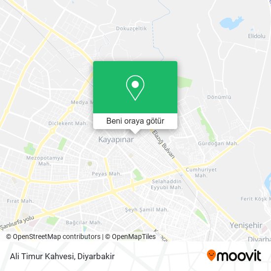 Ali Timur Kahvesi harita