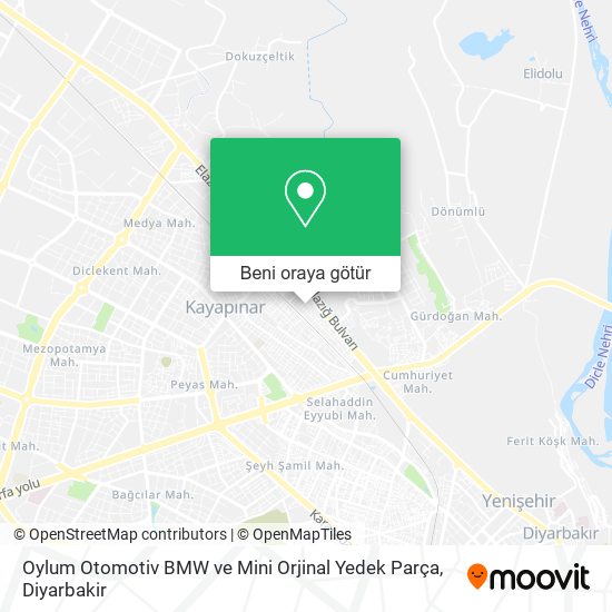 Oylum Otomotiv BMW ve Mini Orjinal Yedek Parça harita
