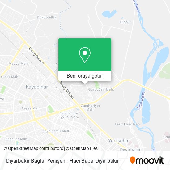 Diyarbakir Baglar Yenişehir Haci Baba harita