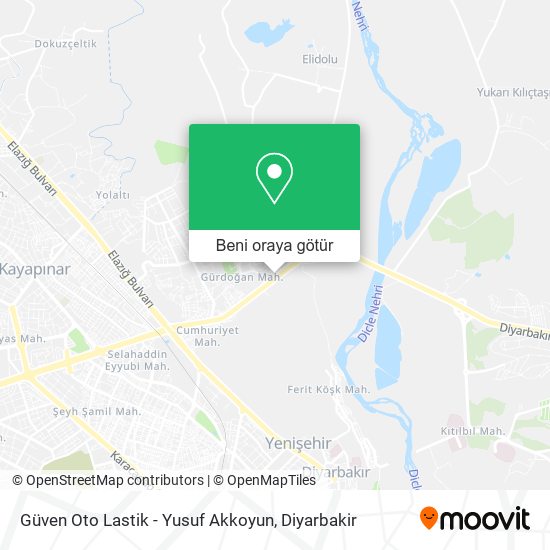 Güven Oto Lastik - Yusuf Akkoyun harita
