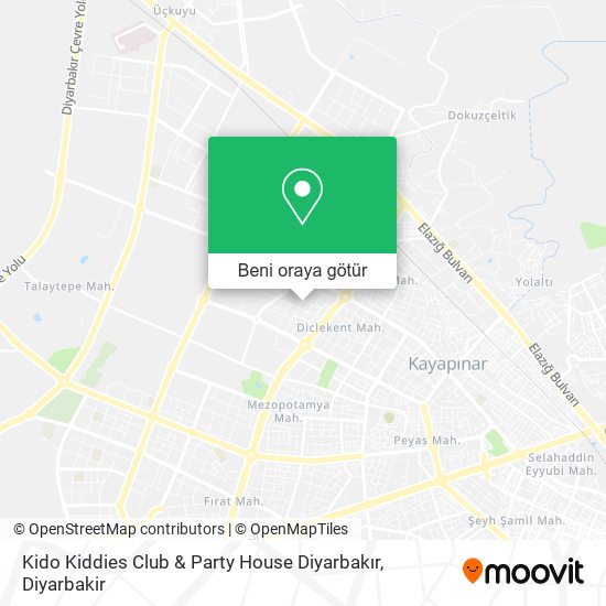 Kido Kiddies Club & Party House Diyarbakır harita