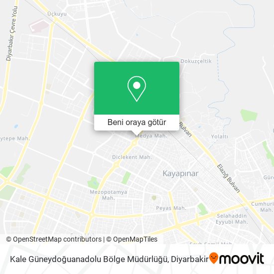 Kale Güneydoğuanadolu Bölge Müdürlüğü harita