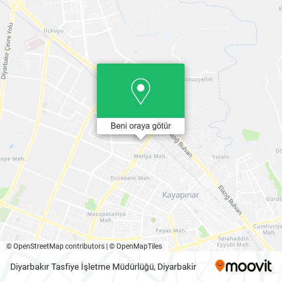 Diyarbakır Tasfiye İşletme Müdürlüğü harita