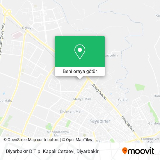 Diyarbakır D Tipi Kapalı Cezaevi harita