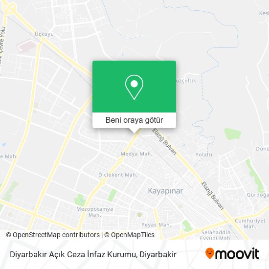 Diyarbakır Açık Ceza İnfaz Kurumu harita