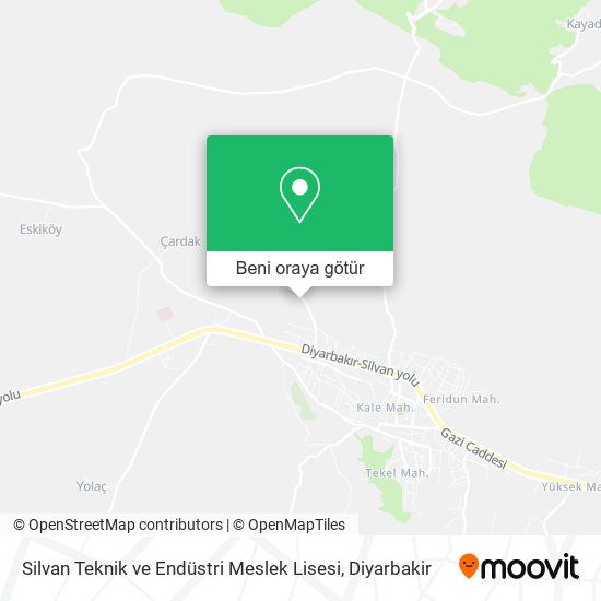 Silvan Teknik ve Endüstri Meslek Lisesi harita