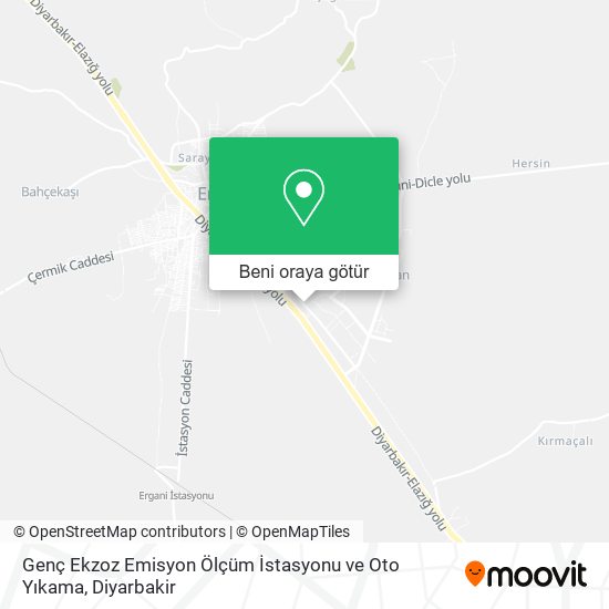 Genç Ekzoz Emisyon Ölçüm İstasyonu ve Oto Yıkama harita