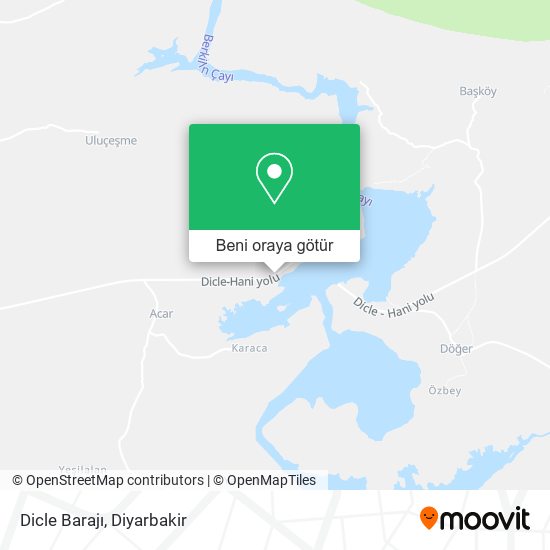Dicle Barajı harita
