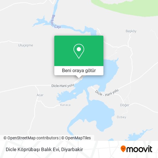 Dicle Köprübaşı Balık Evi harita