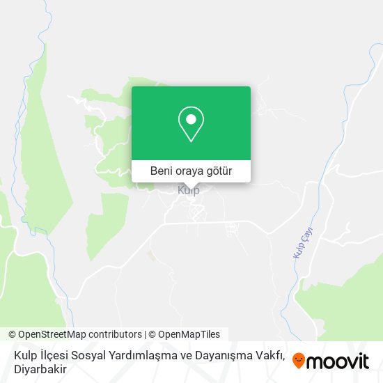 Kulp İlçesi Sosyal Yardımlaşma ve Dayanışma Vakfı harita