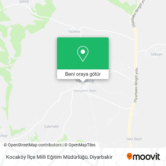 Kocaköy İlçe Milli Eğitim Müdürlüğü harita