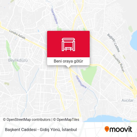 Başkent Caddesi - Gidiş Yönü harita