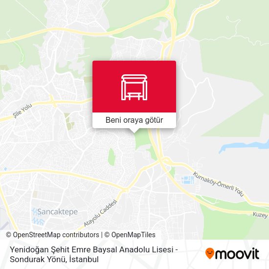Yenidoğan Şehit Emre Baysal Anadolu Lisesi - Sondurak Yönü harita