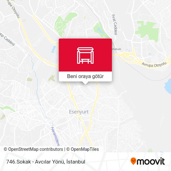 746.Sokak - Avcılar Yönü harita