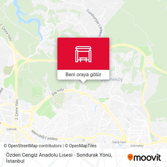 Özden Cengiz Anadolu Lısesi - Sondurak Yönü harita