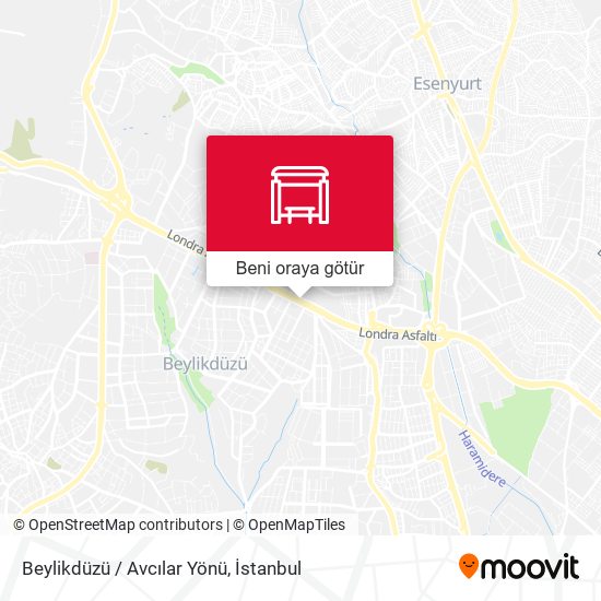 Beylikdüzü / Avcılar Yönü harita