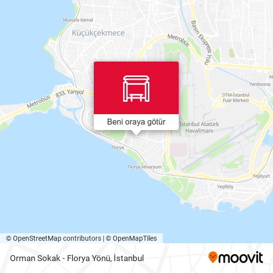 Orman Sokak - Florya Yönü harita