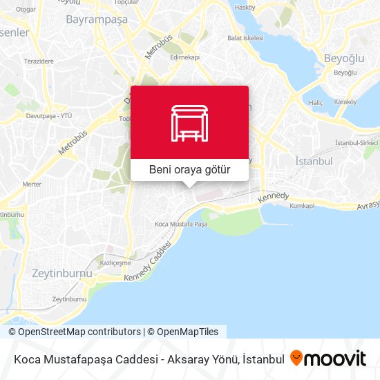 Koca Mustafapaşa Caddesi - Aksaray Yönü harita