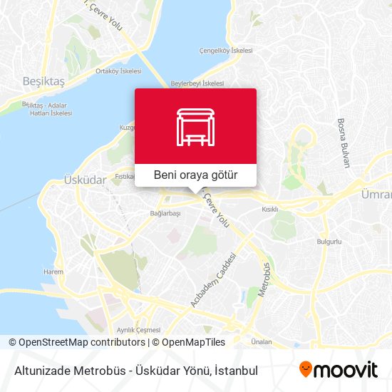 Altunizade Metrobüs - Üsküdar Yönü harita