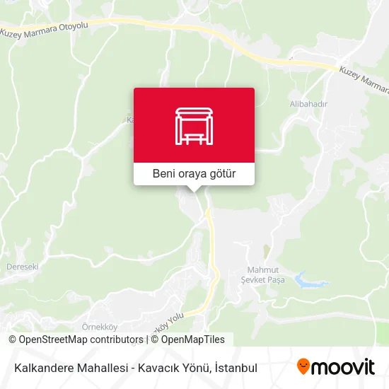 Kalkandere Mahallesi - Kavacık Yönü harita