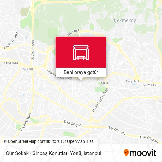 Gür Sokak - Sinpaş Konutları Yönü harita