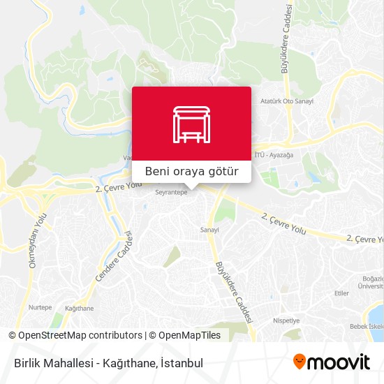 birlik mahallesi kagithane kagithane nerede otobus minibus dolmus metro veya tramvay ile nasil gidilir