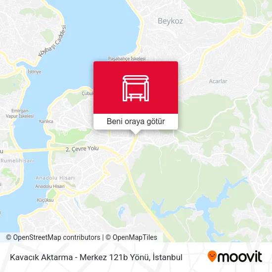 Kavacık Aktarma - Merkez 121b Yönü harita