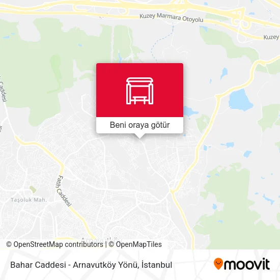 Bahar Caddesi - Arnavutköy Yönü harita